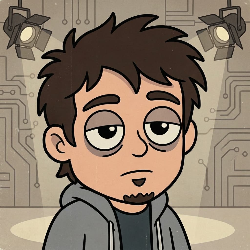 Junior Developer, Helper character / audience surrogate / onboarding pain witness — Tiny CTO: The Chaos Stack character in Retro style.