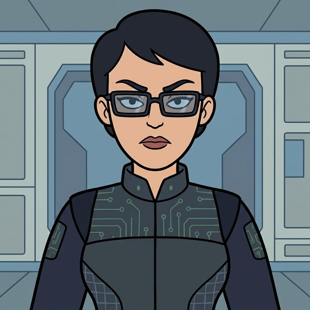 The DBA / Query Czar, Database authority / query discipline / data integrity — Tiny CTO: The Chaos Stack character in Retro style.