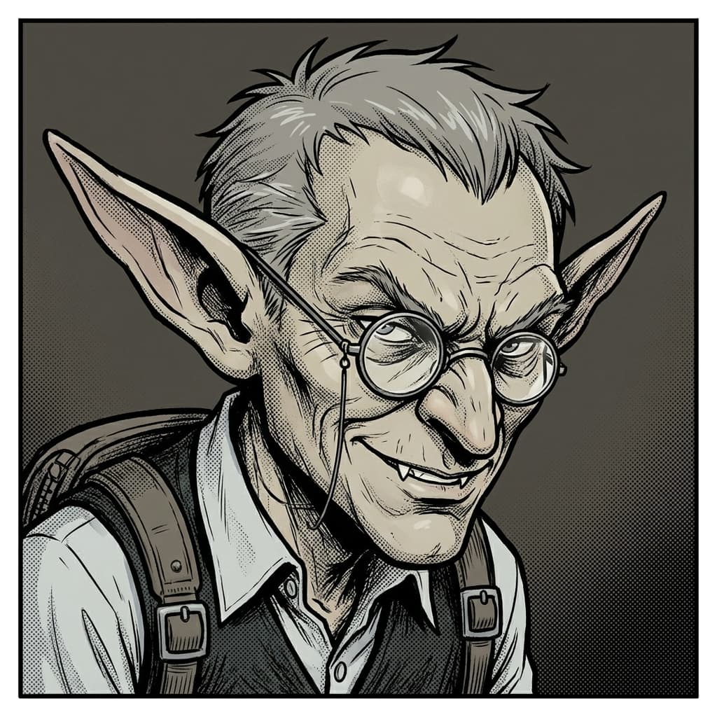 Token Goblin, Tokens / context windows / prompt cost — Tiny CTO: The Chaos Stack character in Seinen style.