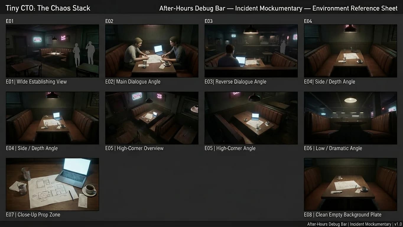 After-Hours Debug Bar in Incident Mockumentary style.