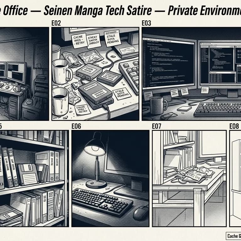 Cache Guy's Home Office environment background.