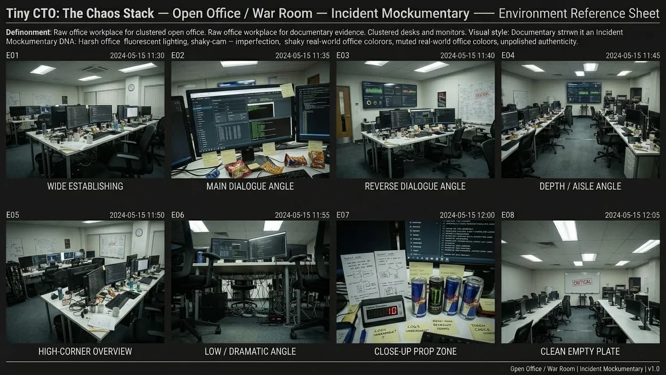 Open Office and War Room in Incident Mockumentary style.