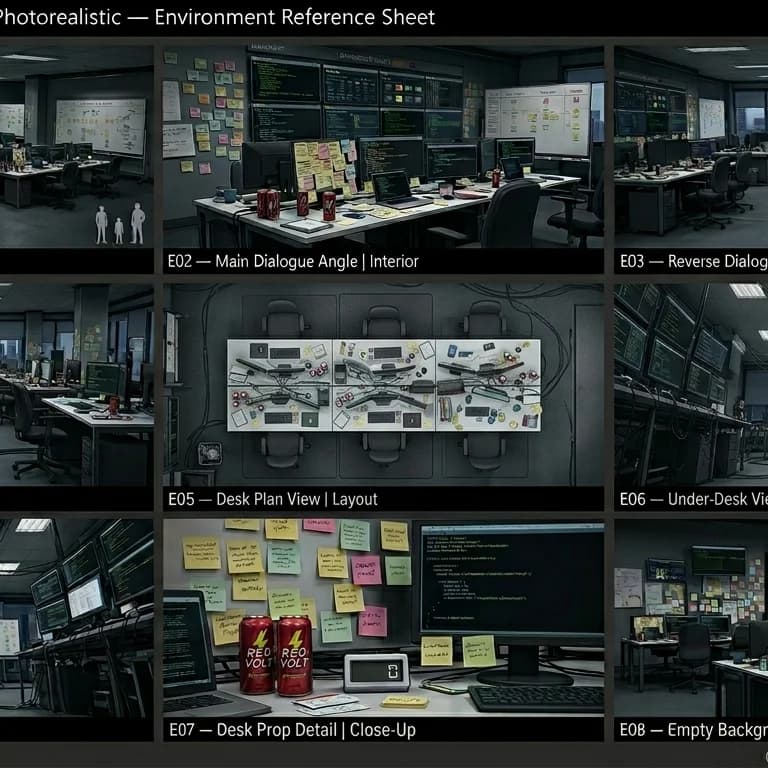 Open Office and War Room environment background.