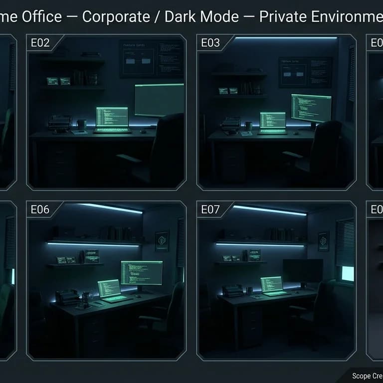Scope Creep's Home Office environment background.