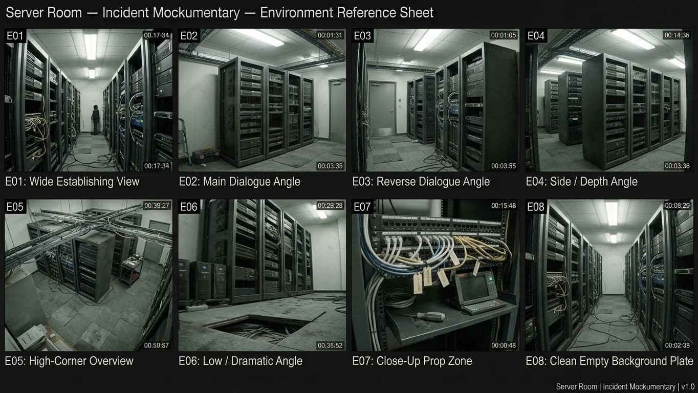 Server Room in Incident Mockumentary style.