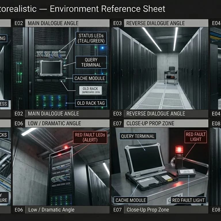 Server Room environment background.