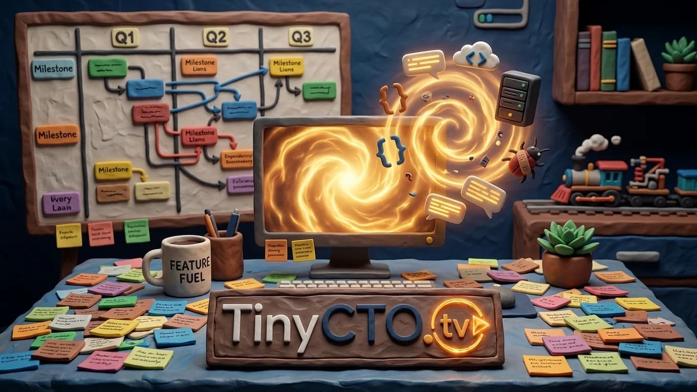 The PM's Home Office in Claymation Tech Parable style.