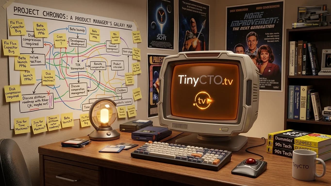 The PM's Home Office in Retro Sci-Fi Sitcom style.