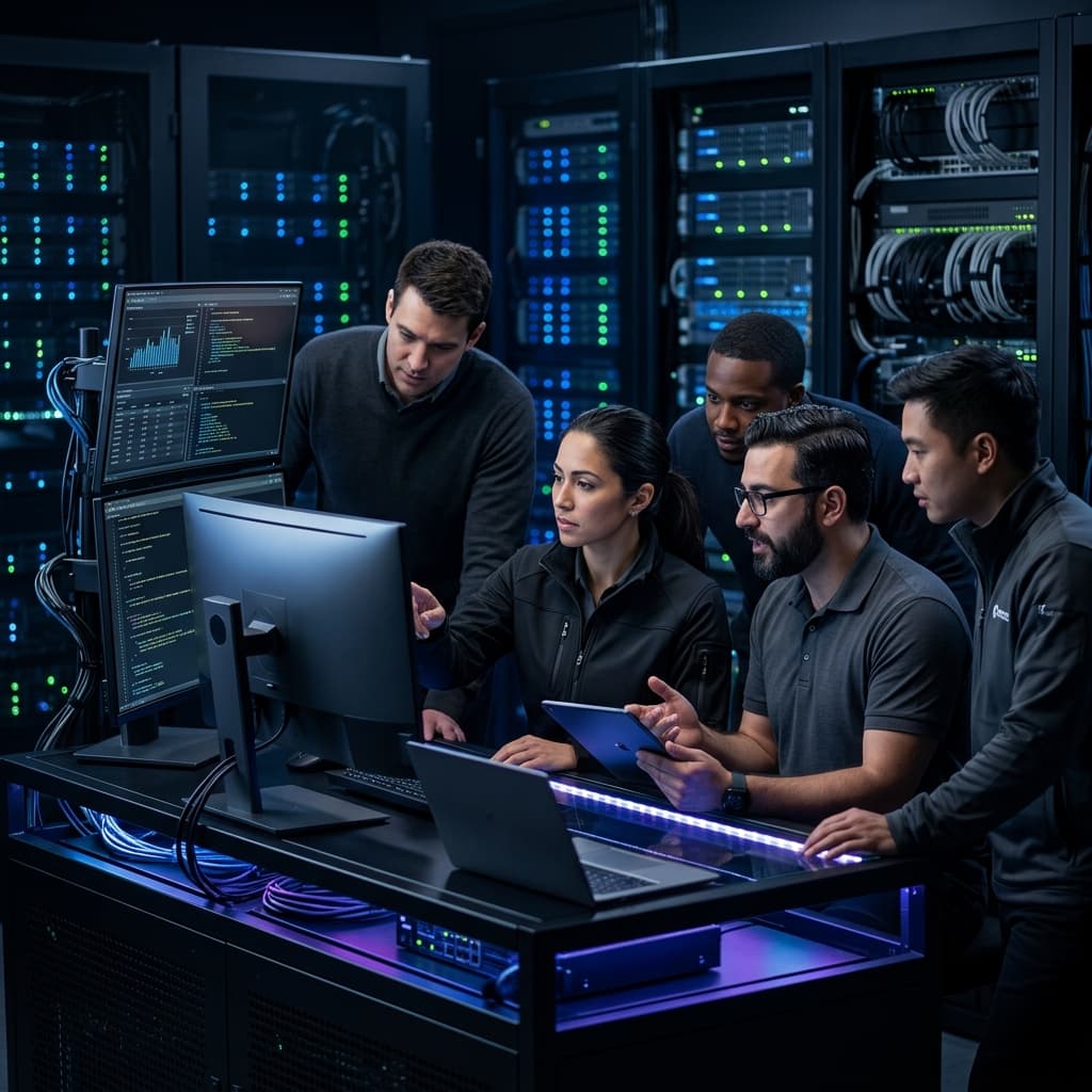 Platform/SRE Team in Corporate - Dark Mode style.