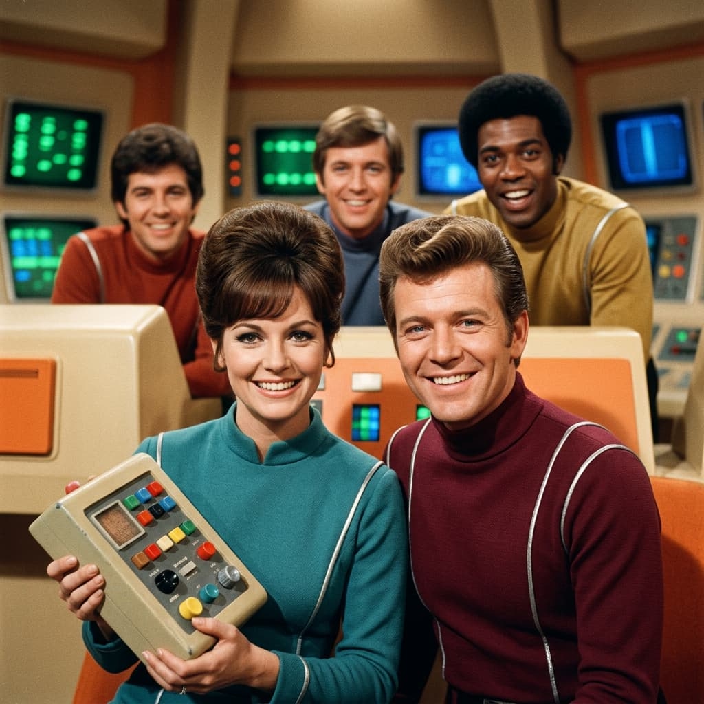AI/ML Team in Retro Sci-Fi Sitcom style.