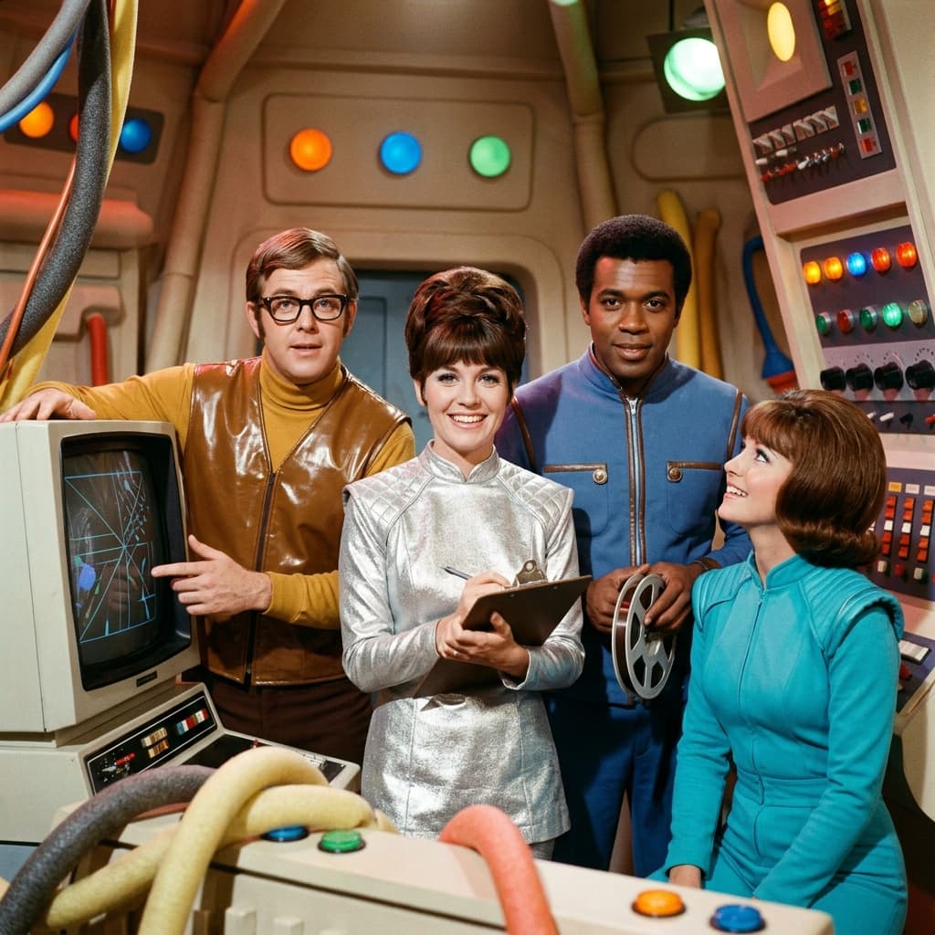 Data Team in Retro Sci-Fi Sitcom style.