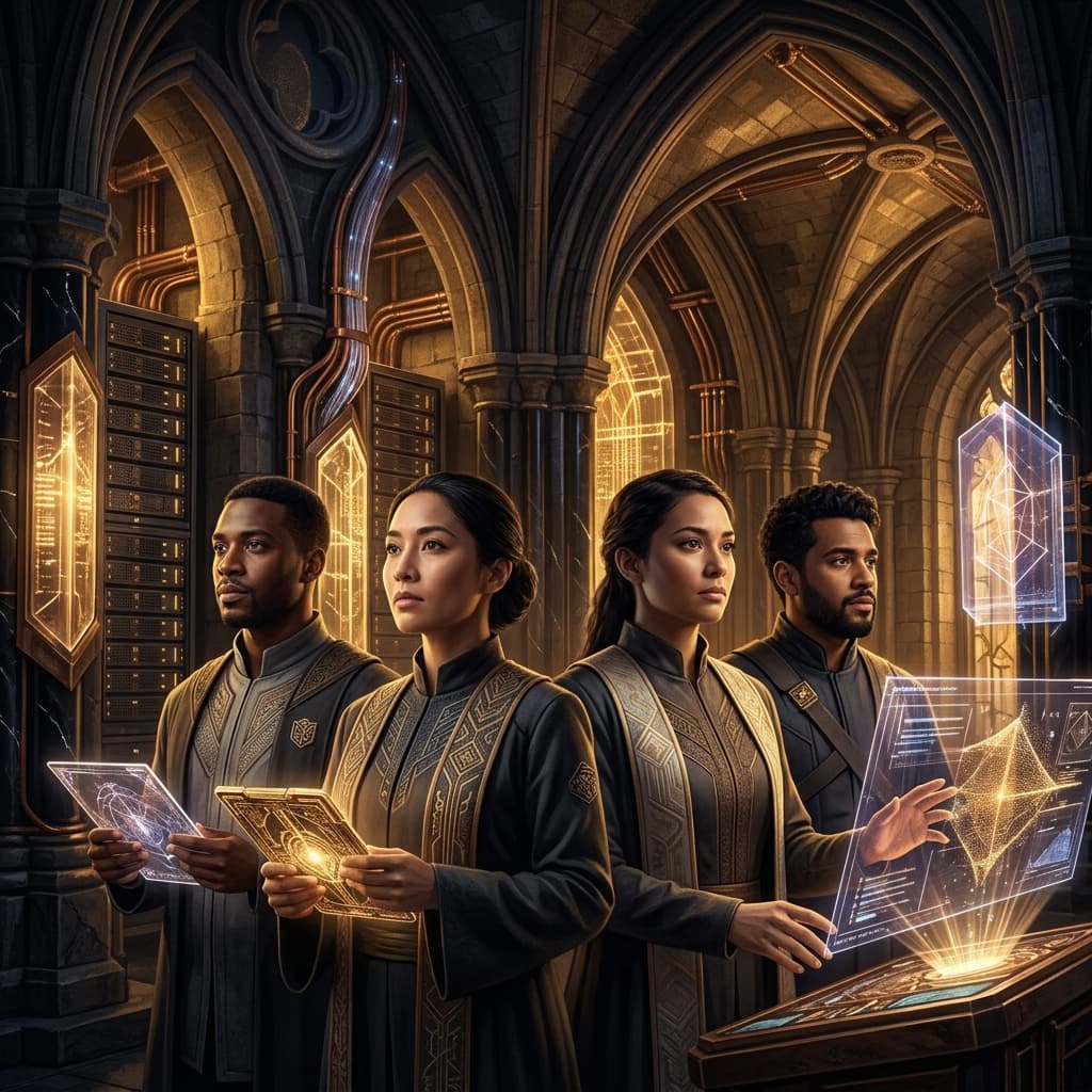 Platform/SRE Team in Sacred Systems Sanctuary style.