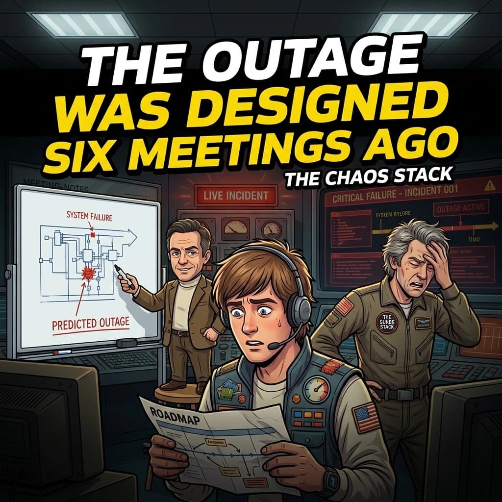 The Outage Was Designed Six Meetings Ago — Tiny CTO episode thumbnail.