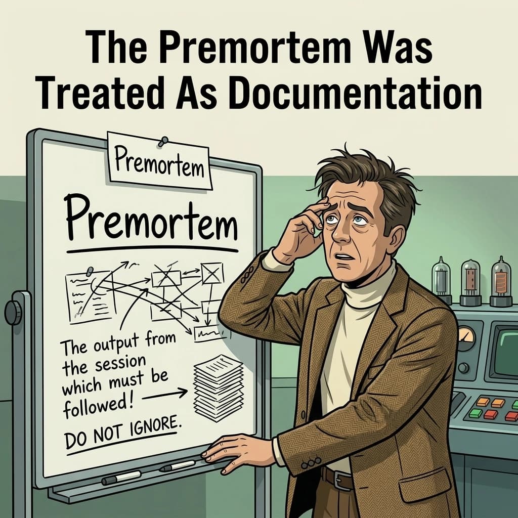 The Premortem Was Treated as Documentation