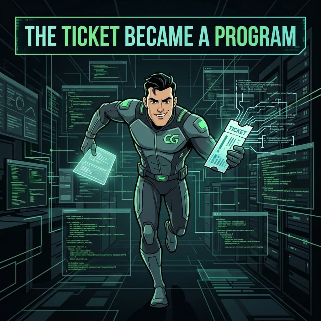 The Ticket Became a Program — Tiny CTO episode thumbnail.