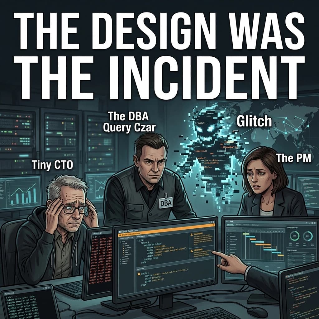 The Design Was the Incident — Tiny CTO episode thumbnail.