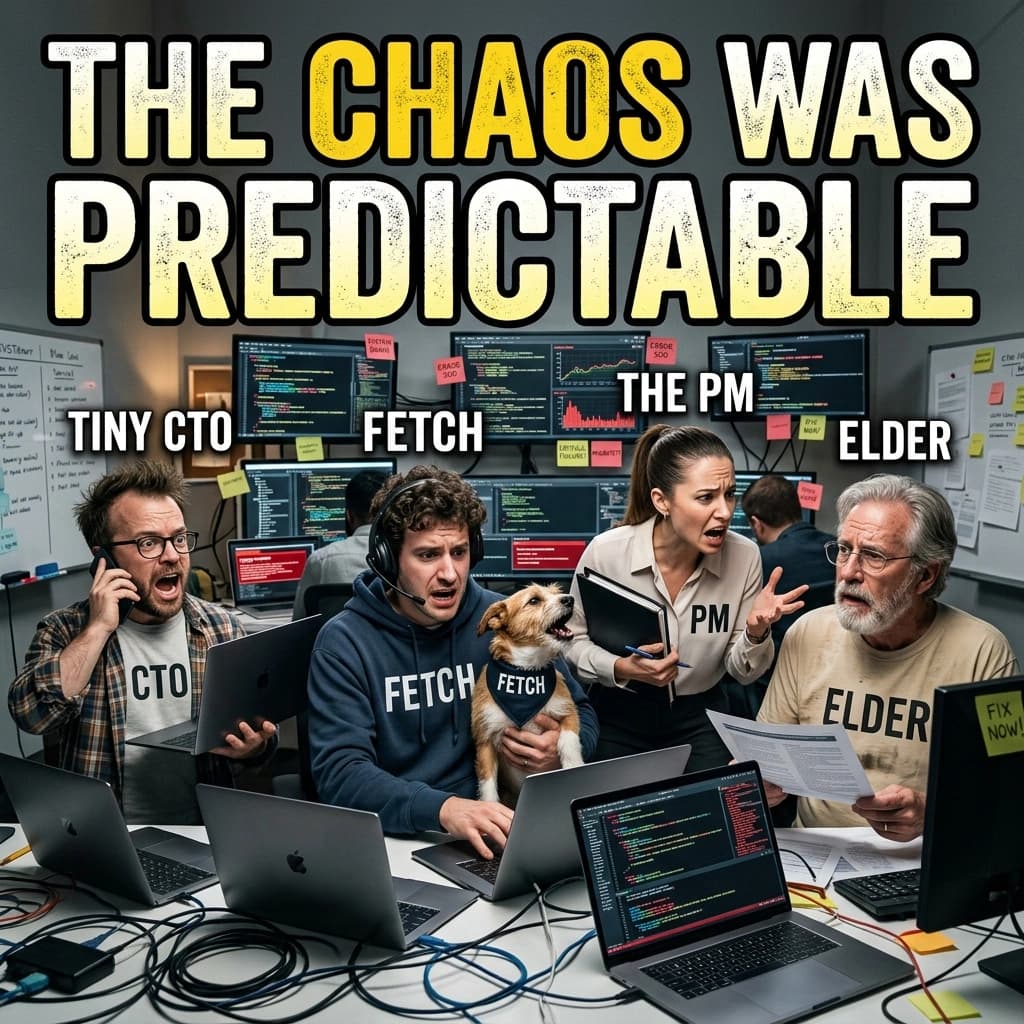 The Chaos Was Predictable — Tiny CTO episode thumbnail.