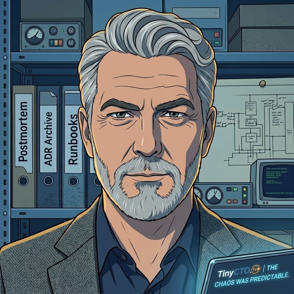 Elder — Source of Truth in Retro Sci-Fi Sitcom style.