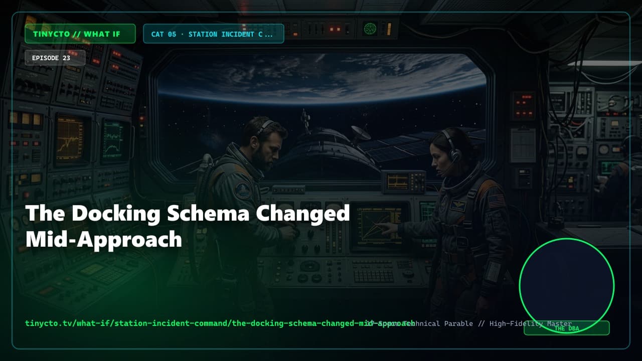The Docking Schema Changed Mid-Approach