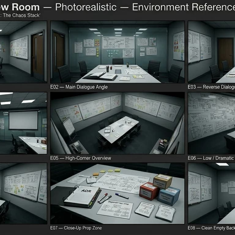 Architecture Review Room environment background.