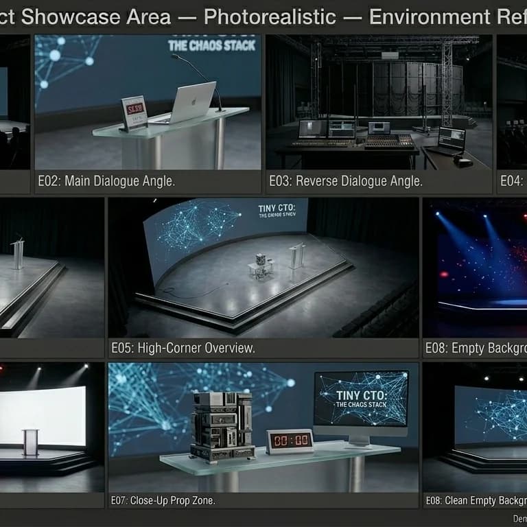 Demo Stage and Product Showcase Area environment background.
