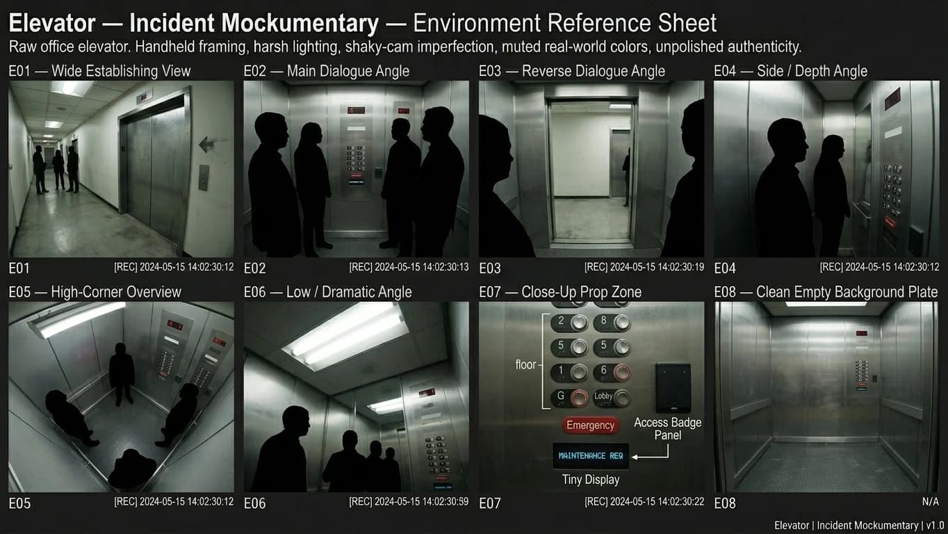 Elevator in Incident Mockumentary style.