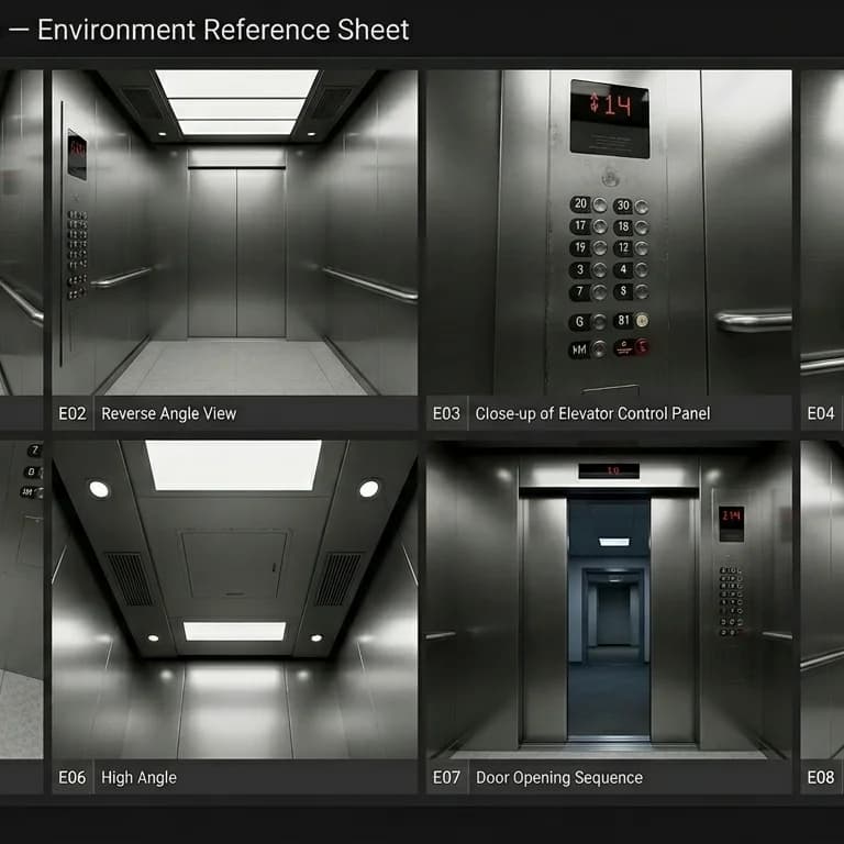Elevator environment background.