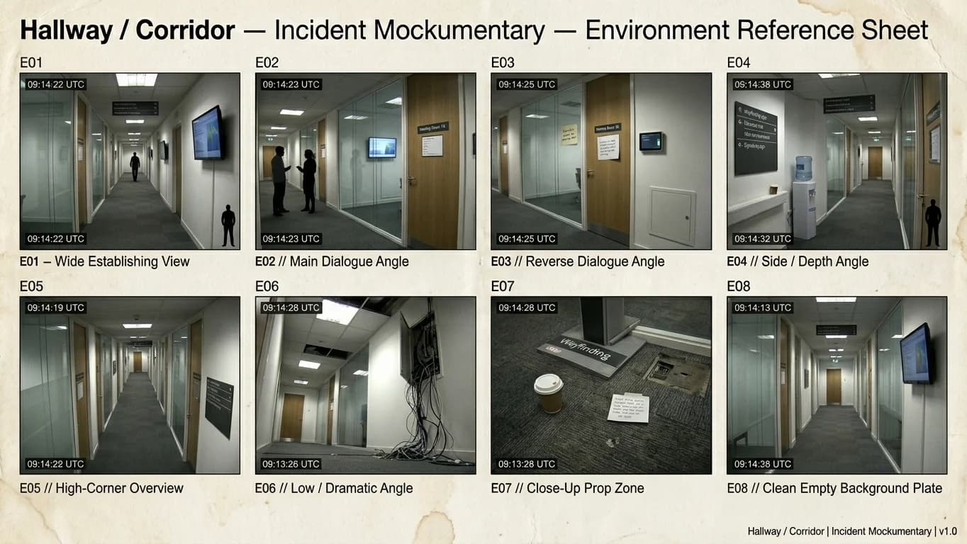 Hallway and Corridor in Incident Mockumentary style.