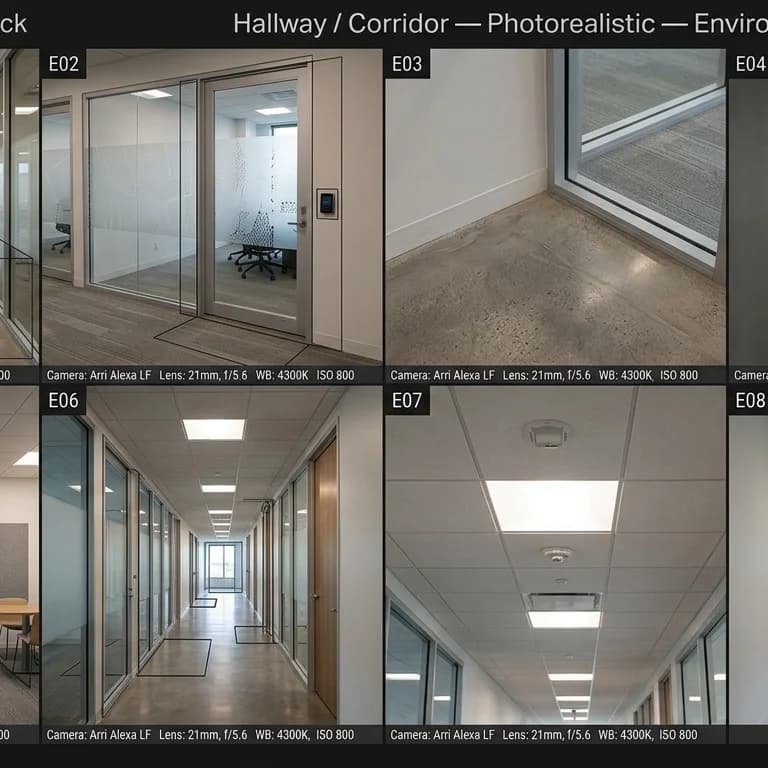 Hallway and Corridor environment background.