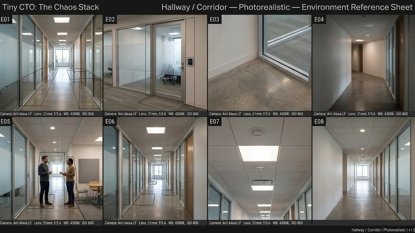 Hallway and Corridor environment for Tiny CTO: The Chaos Stack.