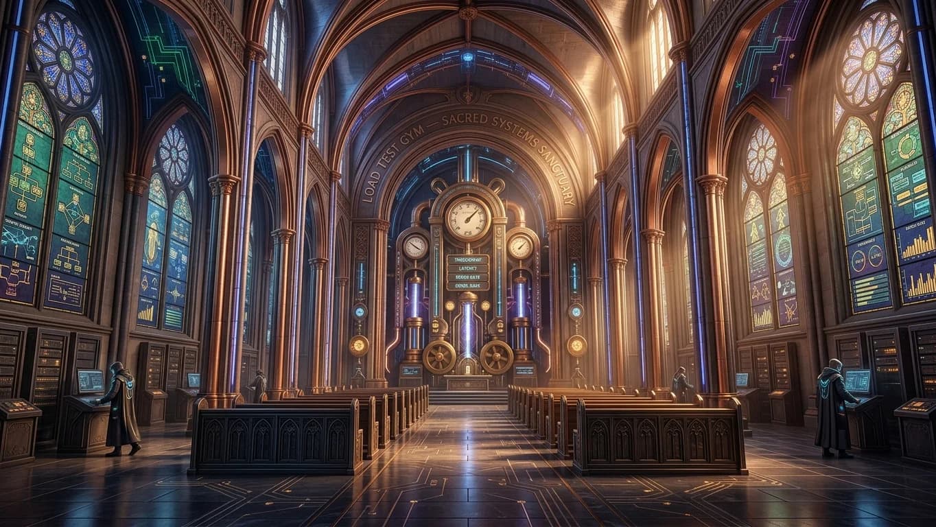 Load Test Gym in Sacred Systems Sanctuary style.