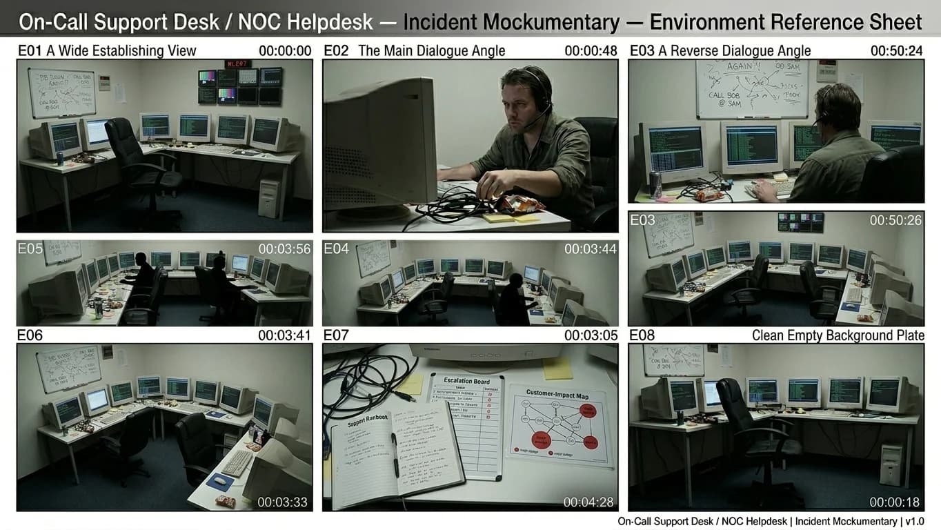 On-Call Support Desk and NOC Helpdesk in Incident Mockumentary style.