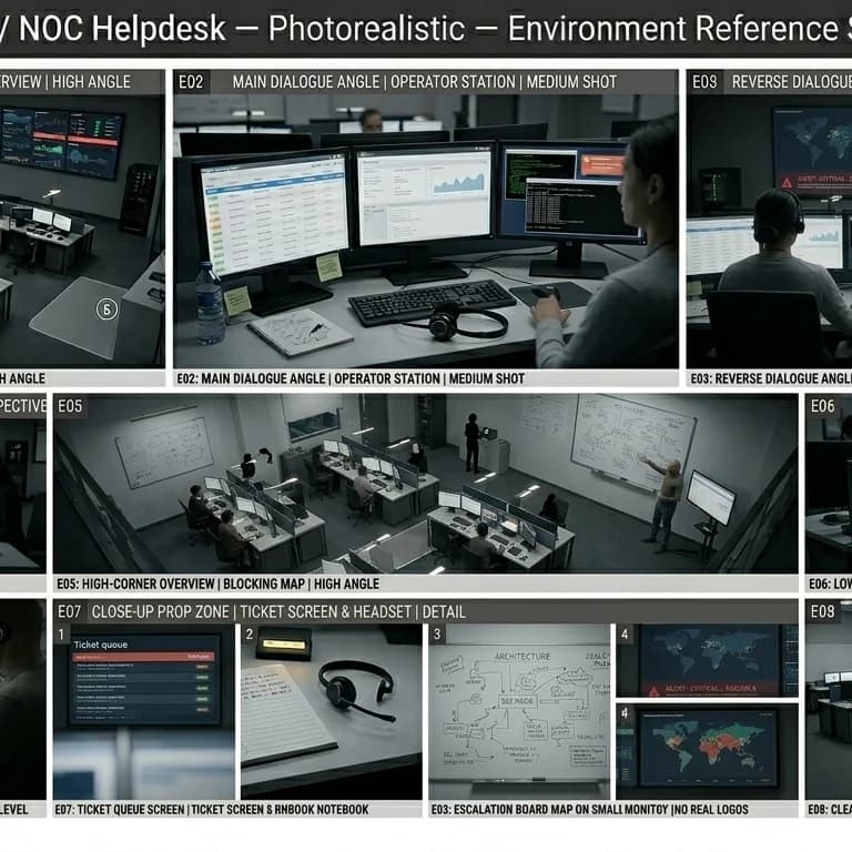 On-Call Support Desk and NOC Helpdesk environment background.