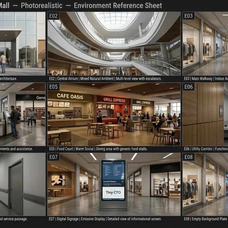 The Retail Stack and Shopping Mall environment background.