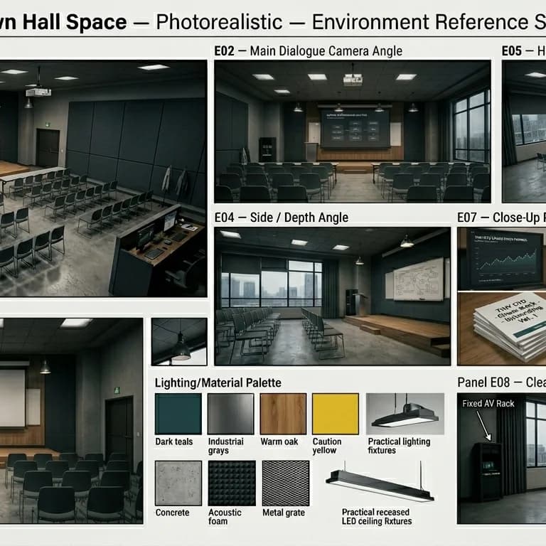 Training Room and Town Hall Space environment background.