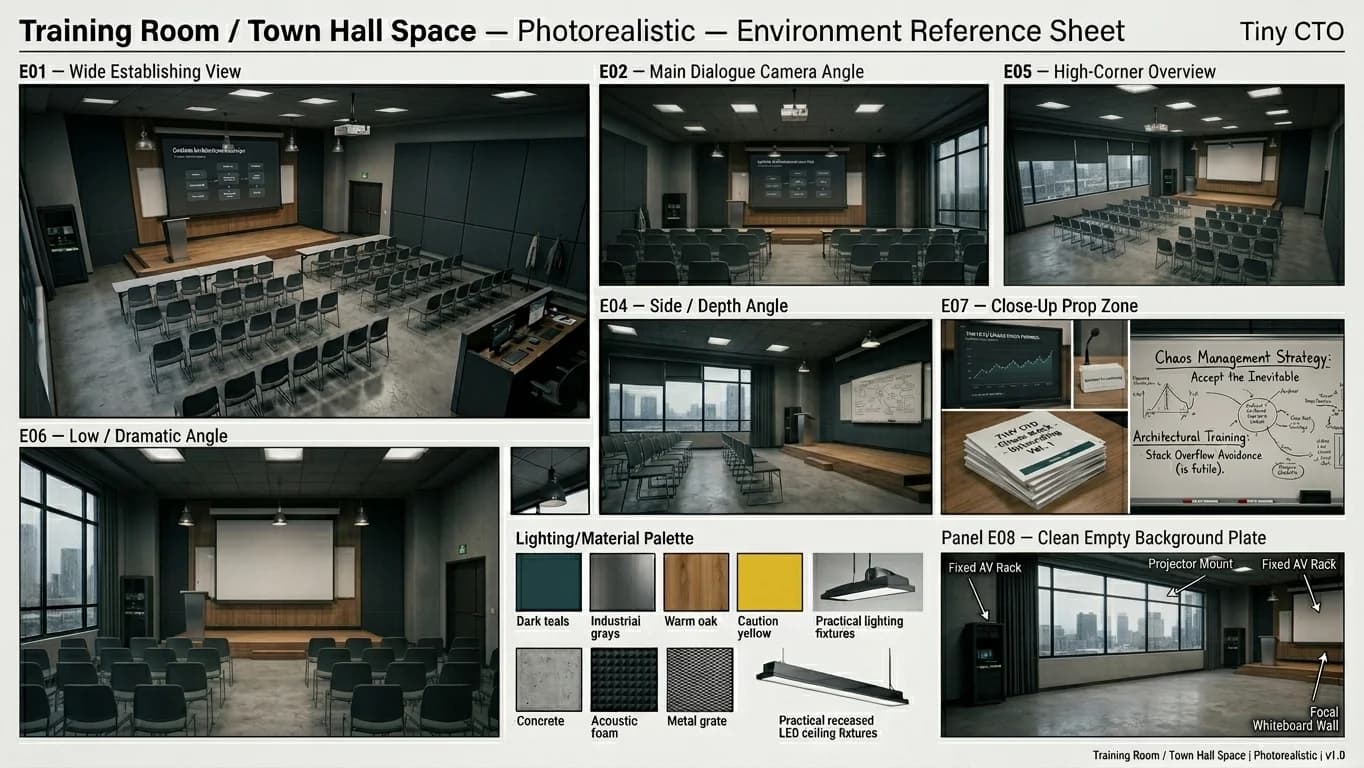 Training Room and Town Hall Space environment for Tiny CTO: The Chaos Stack.