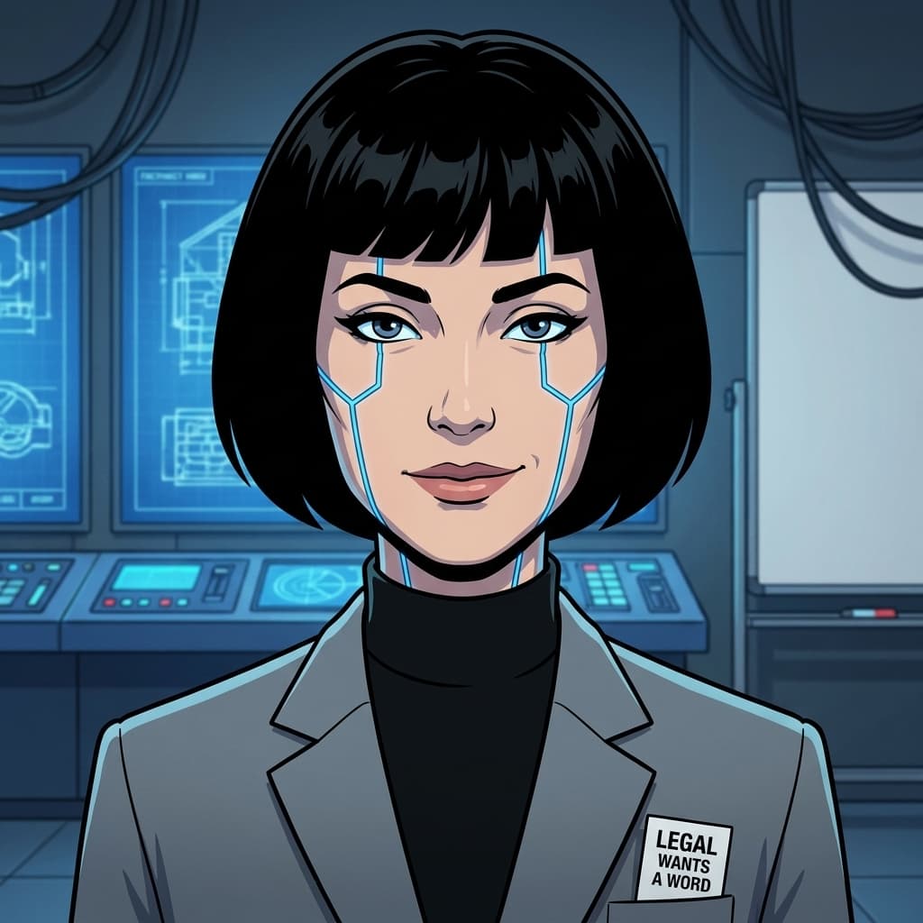 Agent A, Adult woman representing autonomous AI, agentic workflows, tool calling, permissions, planning loops, and governance risk. — Tiny CTO: The Chaos Stack character in Retro style.