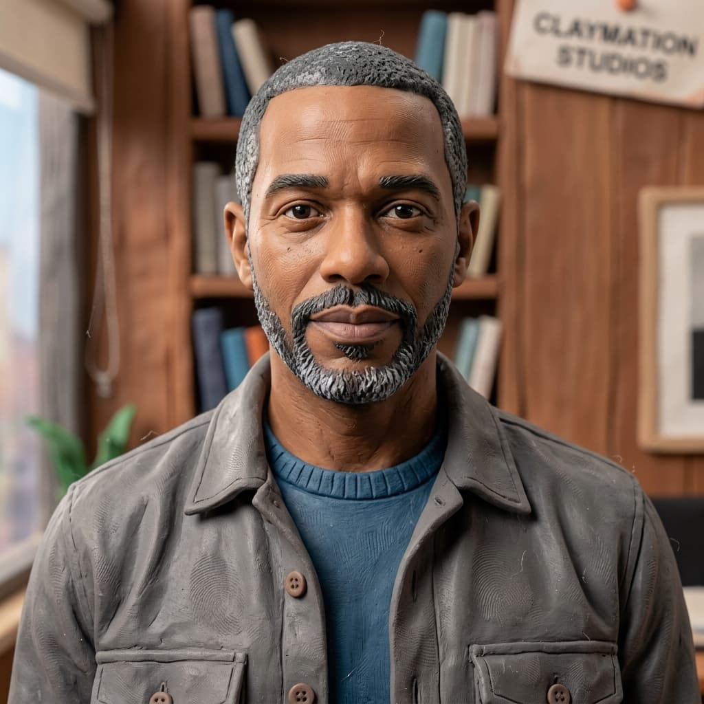 The Engineering Director in Claymation Tech Parable style.