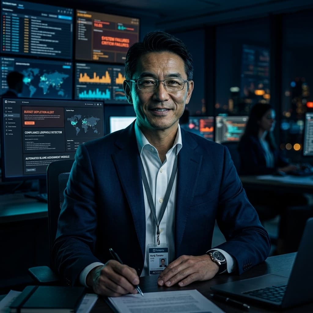 The CFO in Corporate - Dark Mode style.