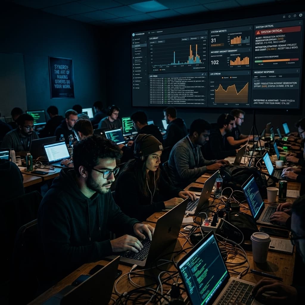 The Developer Community in Corporate - Dark Mode style.