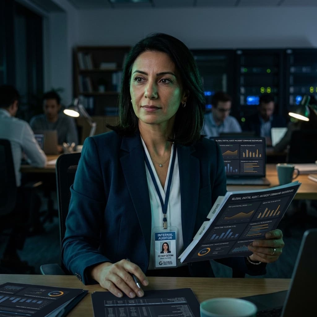 The Internal Auditor in Corporate - Dark Mode style.