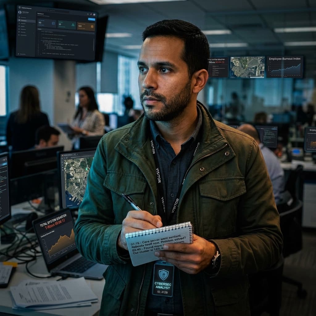 The Journalist Analyst in Corporate - Dark Mode style.
