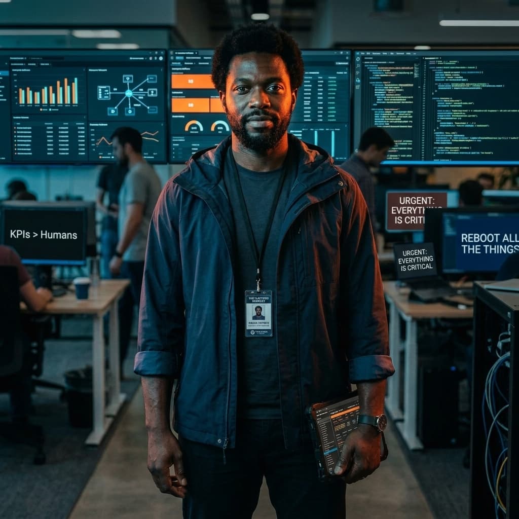The Platform Engineer in Corporate - Dark Mode style.