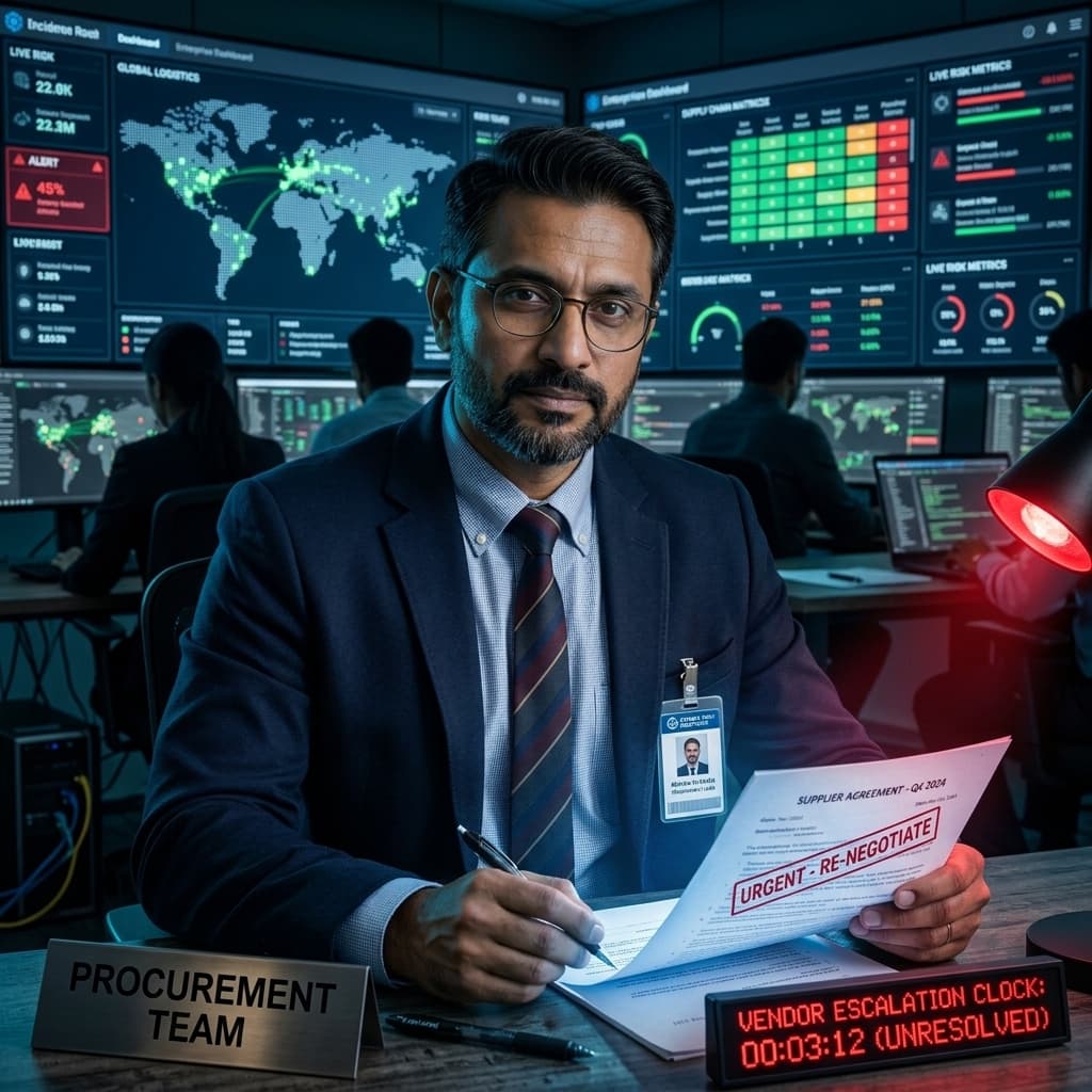 The Procurement Lead in Corporate - Dark Mode style.
