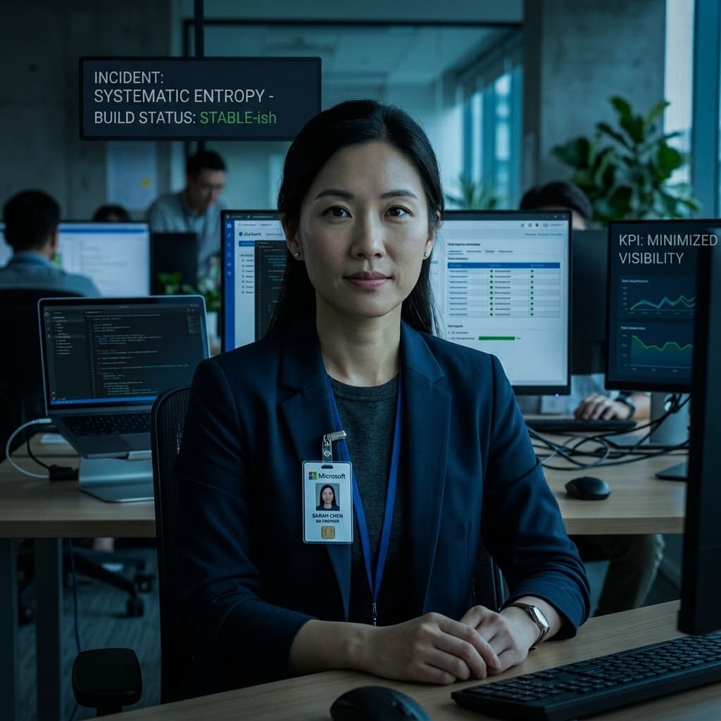 The QA Engineer in Corporate - Dark Mode style.