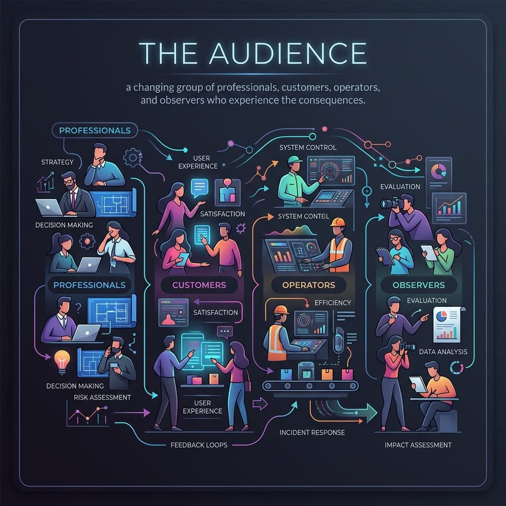 The Audience in Dark-Mode Motion Explainer style.