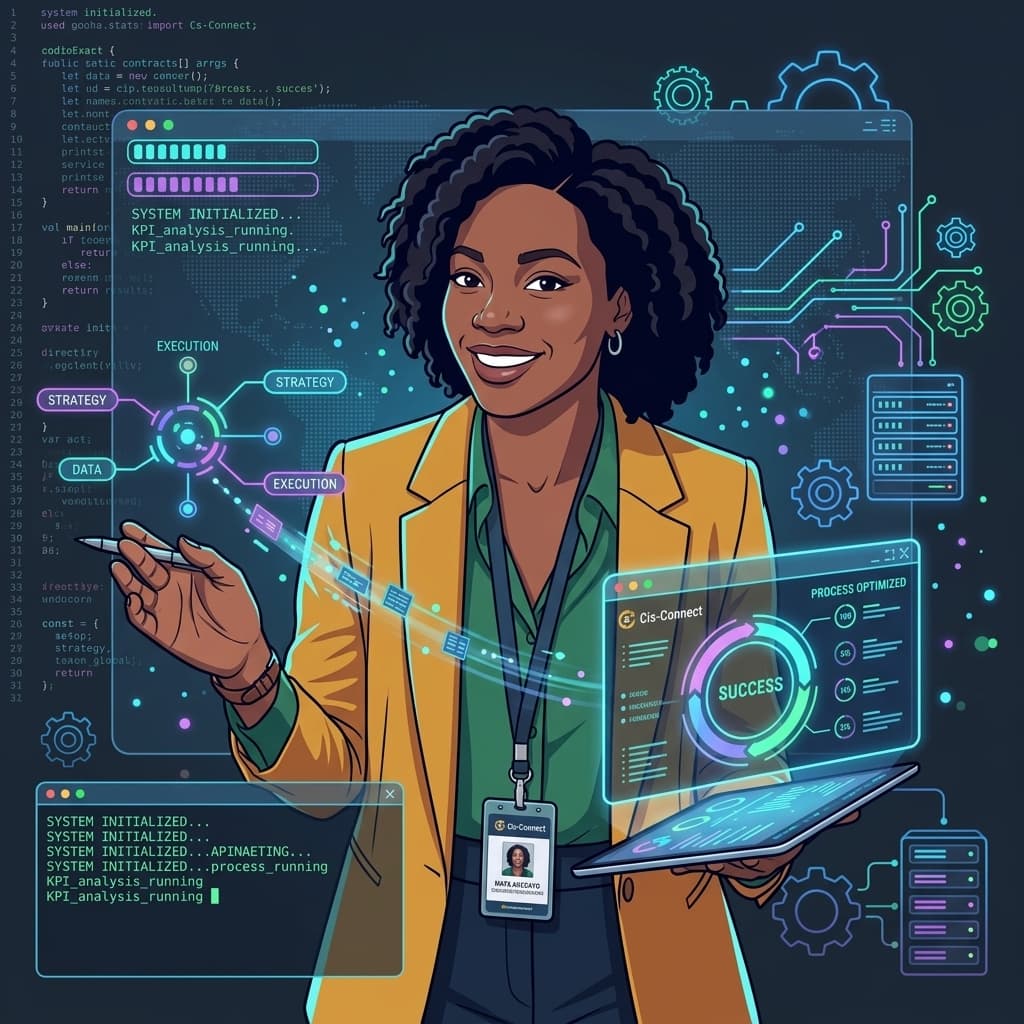The Customer Success Lead in Dark-Mode Motion Explainer style.