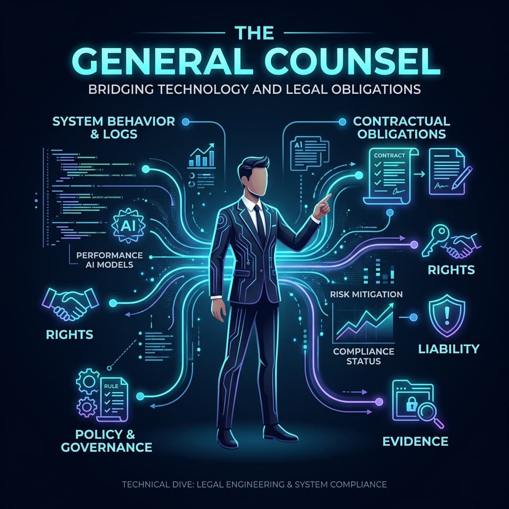 The General Counsel in Dark-Mode Motion Explainer style.