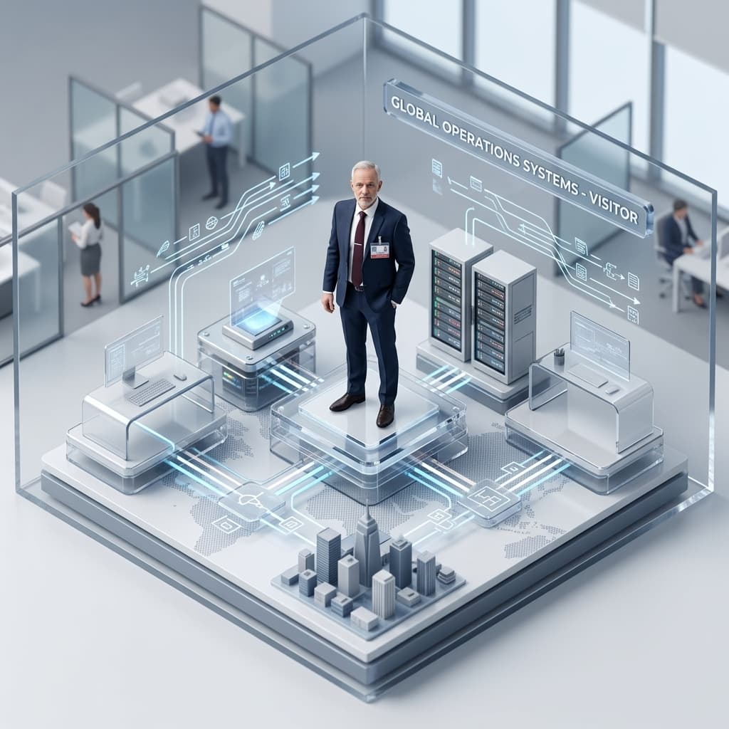 The Regulator in Isometric Systems Diorama style.