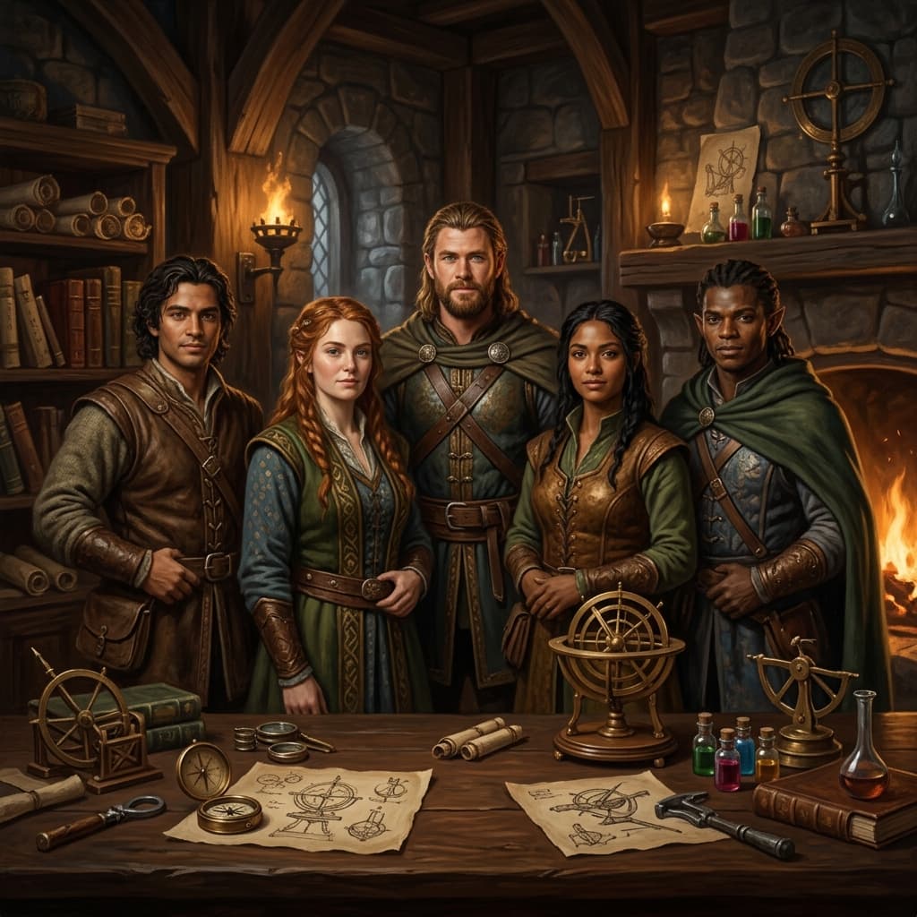 Product Team in Middle World Fantasy style.